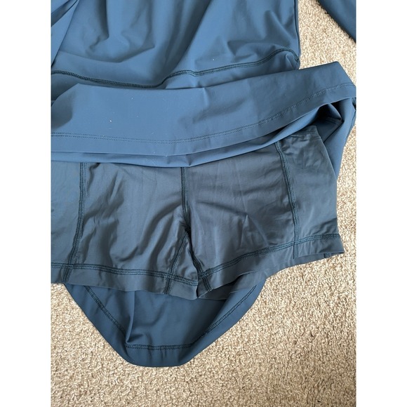 Bad Birdie Ivy League Mock Neck Long Sleeve Mini Golf Dress Lined Blue Small - Picture 3 of 13